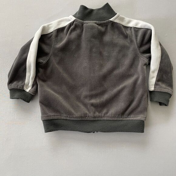 ~ Kids Puma 18m Velour Gray Jacket Full Zip Grey Soft Baby Toddler 18 mo White - Picture 11 of 11